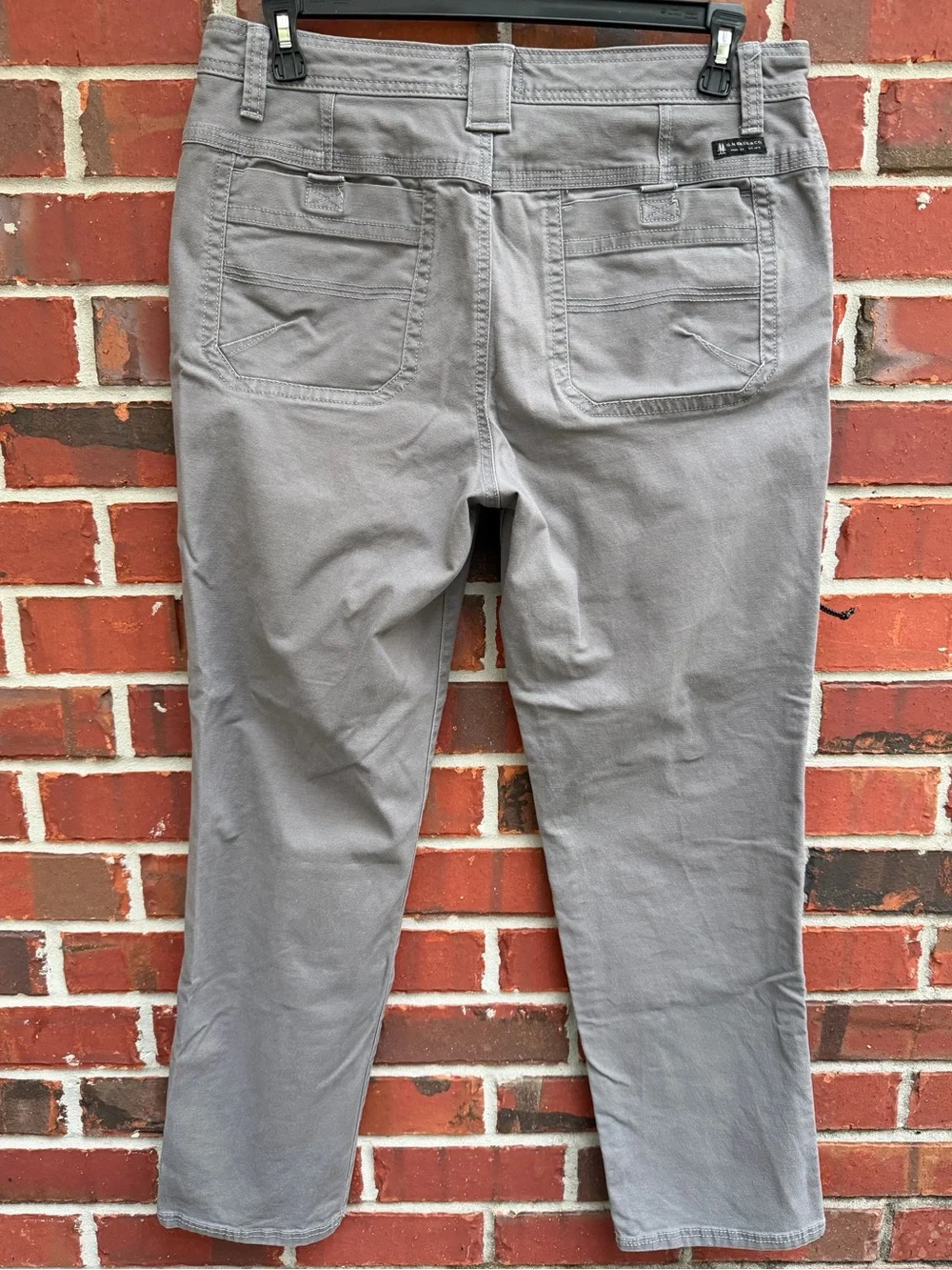 GH Bass & Co Canvas Terrain Pants 34x32 Rugged Gray Cotton Cargo Pants P4